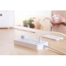 Удлинитель Xiaomi Mi Power Strip 6 (CN, 6 розетки, 3 USB, белый)
