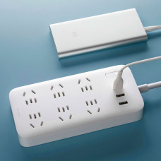 Удлинитель Xiaomi Mi Power Strip 6 (CN, 6 розетки, 3 USB, белый)