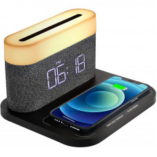 Ночник с беспроводной зарядкой и будильником Xiaomi VFZ Led Lamp Wireless Charger Black (C-WCLL-C02)