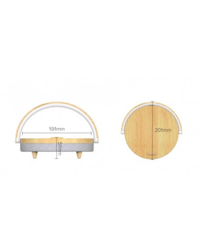 Колонка с функцией беспроводной зарядки EZVALO Wireless Charger Music Lamp (деревянный цвет)