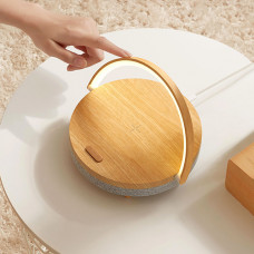 Колонка с функцией беспроводной зарядки EZVALO Wireless Charger Music Lamp (деревянный цвет)