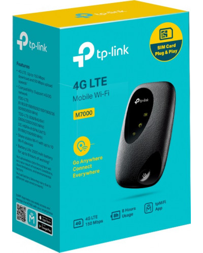 Карманный роутер TP-Link Wi-Fi M7000 (черный)