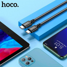 Кабель Hoco X14 Double Speed 60W Type-C - Type-C 1m (черный)