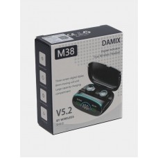 Беспроводные наушники TWS M38 + Power Bank 1200 mAh (черный)
