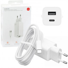 Сетевое ЗУ Xiaomi Mi 65W Fast Charger GaN Tech with Type-C Cable (EU, белый)