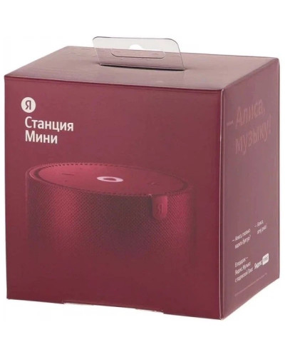 Умная колонка Яндекс Станция Мини без часов с Алисой, 10Вт (красный)