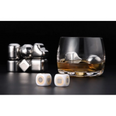 Охлаждающие камни для напитков Xiaomi Circle Joy Ice Cubes 6шт (серебряные)
