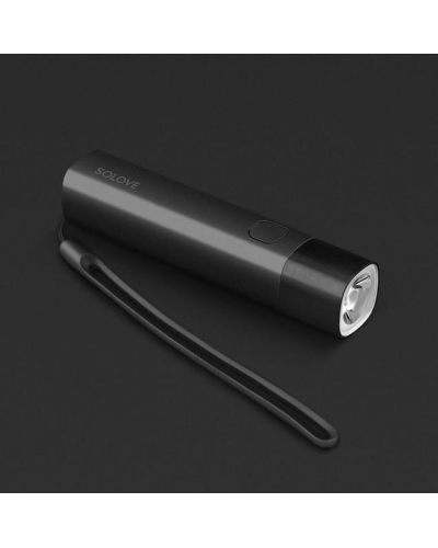 Портативный фонарик 4в1 Xiaomi SOLOVE X3S Portable Flashlight Power Bank (черный)