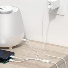 Мультифункциональный кабель Baseus 3в1 Fast Charging Cable (белый)